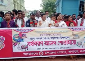 সাপাহারে বর্ণাঢ্য আয়োজনে বাংলা নব বর্ষবরণ 