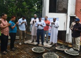 বেরোবিতে ছাত্রীদের কমনরুমের ১ম তলার ছাদ ঢালাই কাজের উদ্বোধন