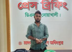 নোয়াখালীর সুবর্ণচরে ৮হাজার পিস ইয়াবাসহ মাদক কারবারি গ্রেপ্তার 