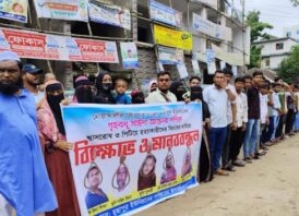 নোয়াখালীতে যৌতুকের জন্য গৃহবধূকে হত্যার অভিযোগ, জড়িতদের বিচারের দাবিতে বিক্ষোভ