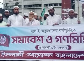 সাপাহারে জুলাই অভ্যুত্থান দিবস উপলক্ষে ইসলামী আন্দোলনের সমাবেশ ও গণমিছিল