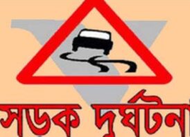 সাপাহারে বাসের চাপায় নারী শিশু সহ ৫ জন গুরুতর আহত