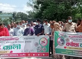 সাপাহারে ডেঙ্গু প্রতিরোধে সচেতনতামূলক র‍্যালি ও পরিচ্ছন্নতা অভিযান