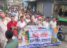 বিএনপির ৪৭ তম প্রতিষ্ঠা বার্ষিকী উপলক্ষে গোমস্তাপুরে আনন্দ মিছিল ও আলোচনা সভা