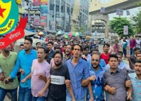 আ’লীগের ঝটিকা মিছিল থেকে ১৪টি ককটেল এবং ৭টি ব্যানারসহ ২৪৪ জন গ্রেফতার