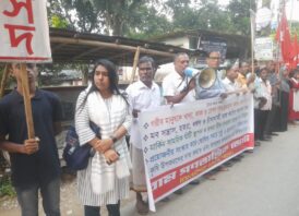 হরিণাকুন্ডুতে বাম গণতান্ত্রিক জোটের সমাবেশ অনুষ্ঠিত