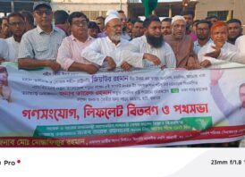 পোরশায় ৩১ দফা বাস্তবায়নে মনোনয়ন প্রত্যাশী মোস্তাফিজুর এর মোটরসাইকেল শো ডাউন গণসংযোগ ও লিফলেট বিতরণ