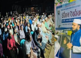 শেওলা শালেশ্বরে হাফিজ মাওলানা মুহাম্মদ ফখরুল ইসলামের সমর্থনে উঠান বৈঠক অনুষ্ঠিত