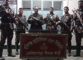 মাধবপুরে ৫৫ বিজিবি’র পৃথক অভিযানে ১৬৪ বোতল ভারতীয় মদ জব্দ