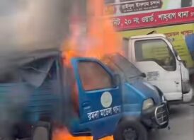 রমনা থানার সামনে পুলিশের গাড়িতে আগুন নিছক দুর্ঘটনা -ডিএমপি