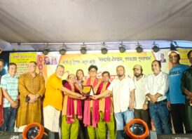 শ্রীমঙ্গল বৈশাখী উৎসবে জনতা থিয়েটারের “বৈশাখী হাওয়া” নাটক মঞ্চস্থ