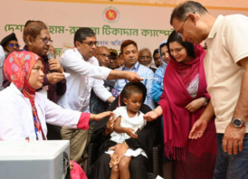 হামের টিকাদান কর্মসূচির উদ্বোধন প্রধানমন্ত্রীর