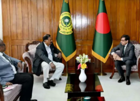 স্পিকারের সঙ্গে ঢাকায় নিযুক্ত ফ্রান্সের রাষ্ট্রদূতের সৌজন্য সাক্ষাৎ