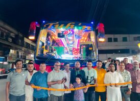 মৌলভীবাজার শ্রীমঙ্গল থেকে রাজশাহী-চাঁপাইনবাবগঞ্জ, ময়মনসিং মুক্তাগাছা, মধুপুর ও ভোলাগঞ্জ সাদা পাথর রুটে পর্যটকদের জন্য নতুন বাস সার্ভিস তুহিন পরিবহন যাত্রা শুরু