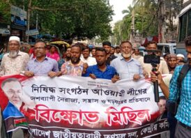 আওয়ামী লীগের নৈরাজ্য-সন্ত্রাসের প্রতিবাদে জাতীয়তাবাদী তৃণমূল দলের বিক্ষোভ