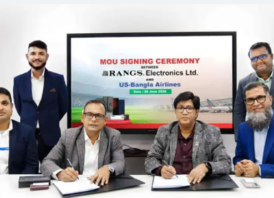 ইউএস-বাংলা এয়ারলাইন্স ও র‍্যাংগস ইলেকট্রনিক্সের মধ্যে সমঝোতা চুক্তি