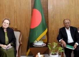 পরিবেশমন্ত্রীর সঙ্গে ইউনিসেফ বাংলাদেশের ভারপ্রাপ্ত প্রতিনিধি জিলিয়ান মেলসপের সাক্ষাৎ