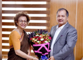 তথ্যমন্ত্রীর সঙ্গে জাতিসংঘে বাংলাদেশের মনোনীত স্থায়ী প্রতিনিধি আইরিন খানের সাক্ষাৎ